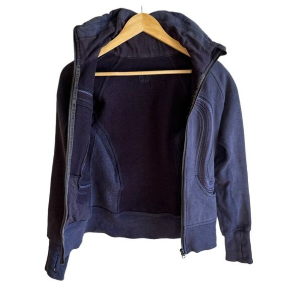 Lululemon Cuddle Up Jacket Size 2 Heathered Blue - Picture 3 of 15